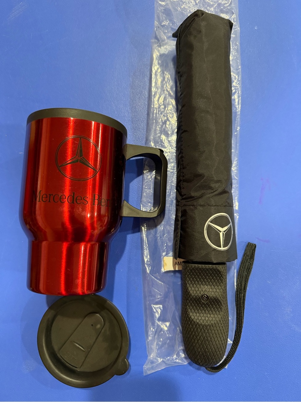 NEW Genuine Mercedes Benz Umbrella + Coffee Tumbler